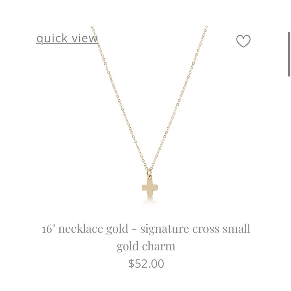 Enewton Gold Cross Pendant Necklace 18 1/2”